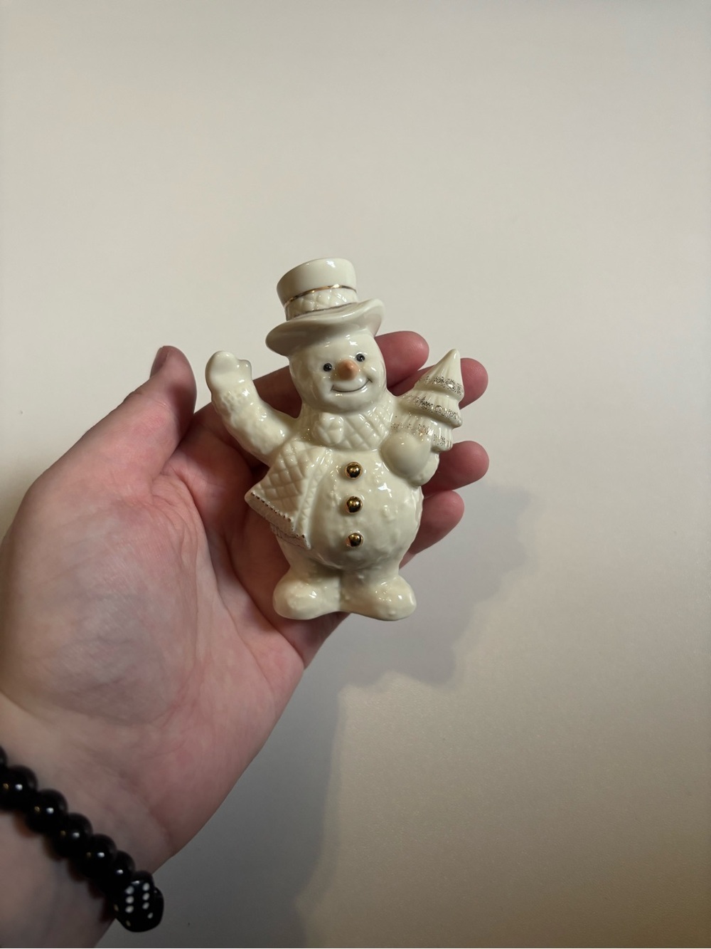 Lenox Ceramic Snowman Figurine Holiday Accent